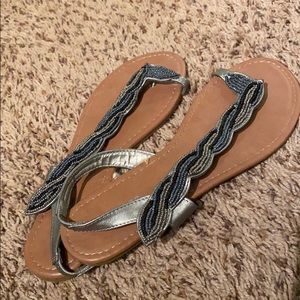 Maurice’s Beaded Sandals Size 8M